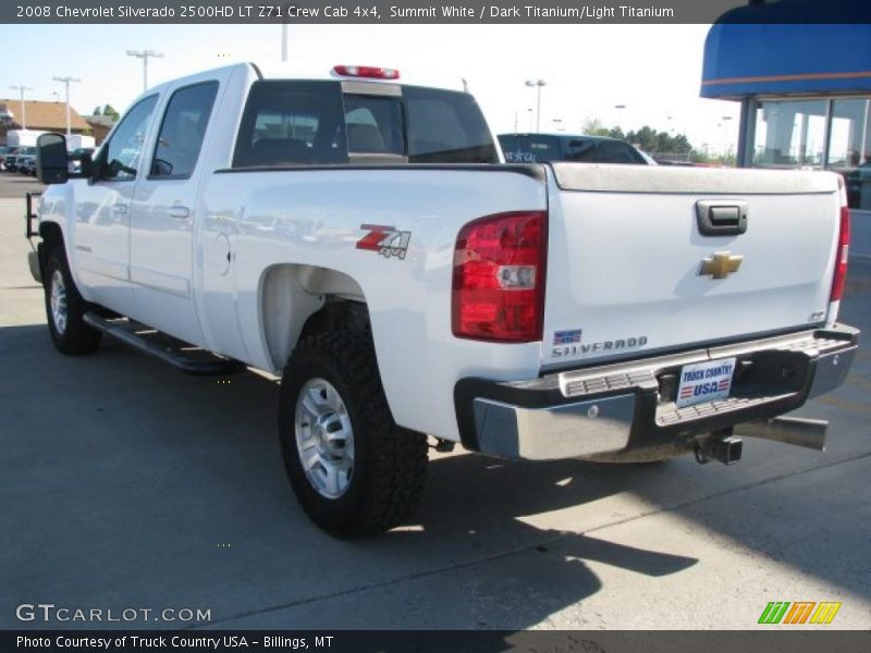 Summit White / Dark Titanium/Light Titanium 2008 Chevrolet Silverado 2500HD LT Z71 Crew Cab 4x4