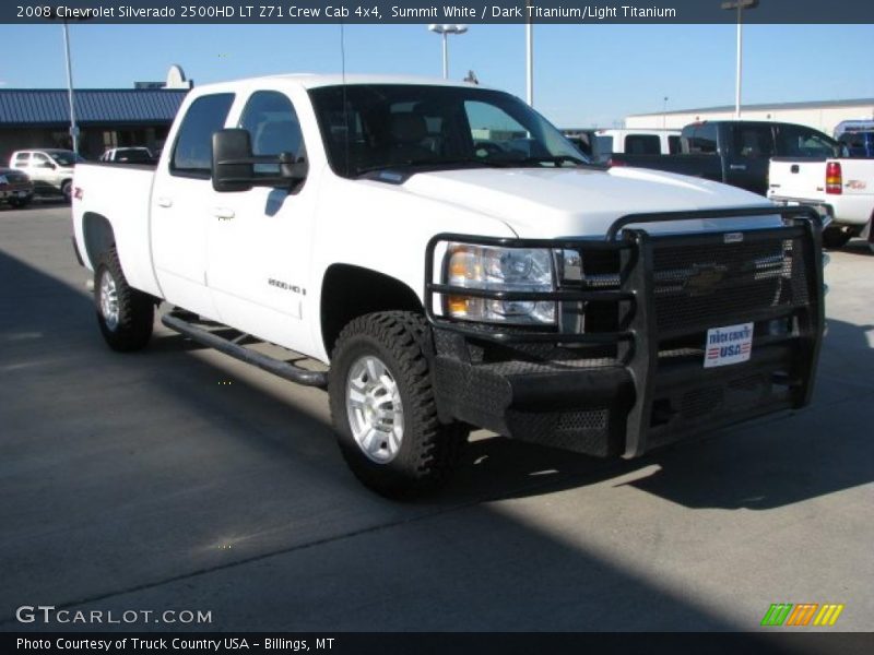 Summit White / Dark Titanium/Light Titanium 2008 Chevrolet Silverado 2500HD LT Z71 Crew Cab 4x4