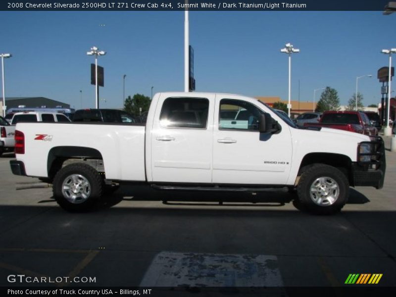 Summit White / Dark Titanium/Light Titanium 2008 Chevrolet Silverado 2500HD LT Z71 Crew Cab 4x4