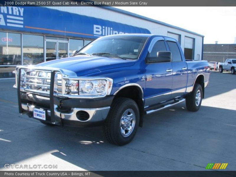 Electric Blue Pearl / Medium Slate Gray 2008 Dodge Ram 2500 ST Quad Cab 4x4