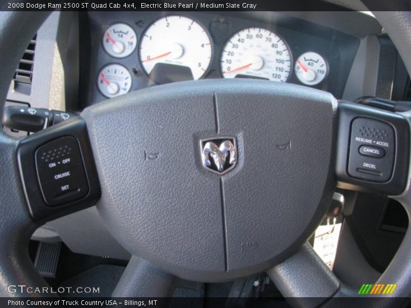 Electric Blue Pearl / Medium Slate Gray 2008 Dodge Ram 2500 ST Quad Cab 4x4