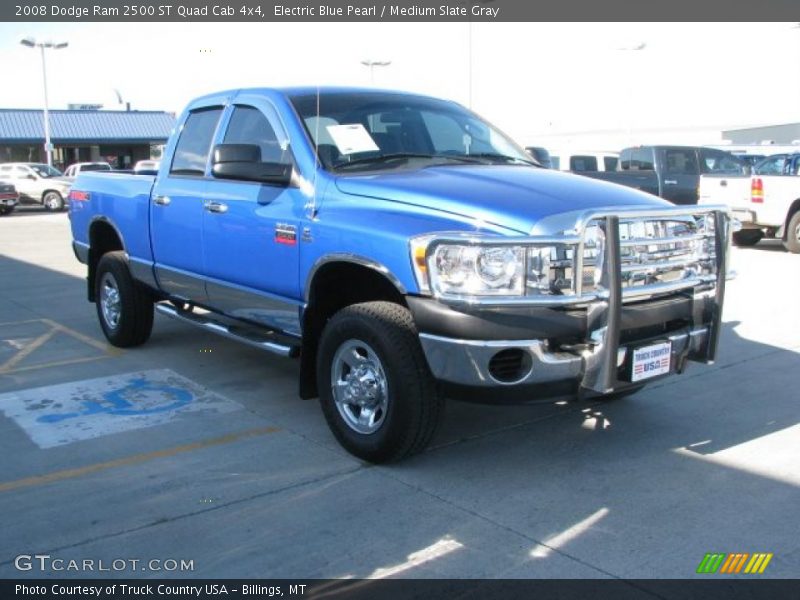 Electric Blue Pearl / Medium Slate Gray 2008 Dodge Ram 2500 ST Quad Cab 4x4