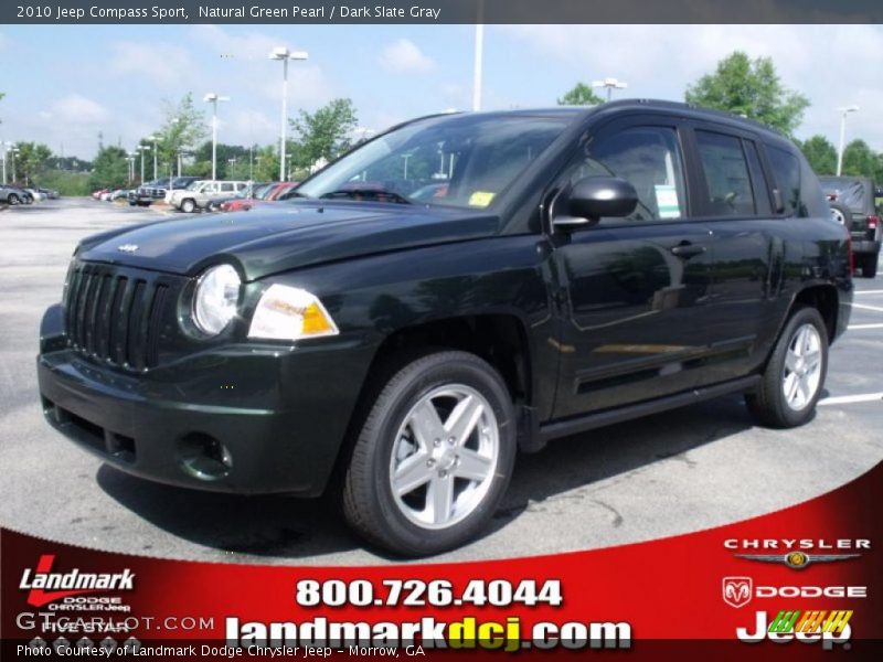 Natural Green Pearl / Dark Slate Gray 2010 Jeep Compass Sport