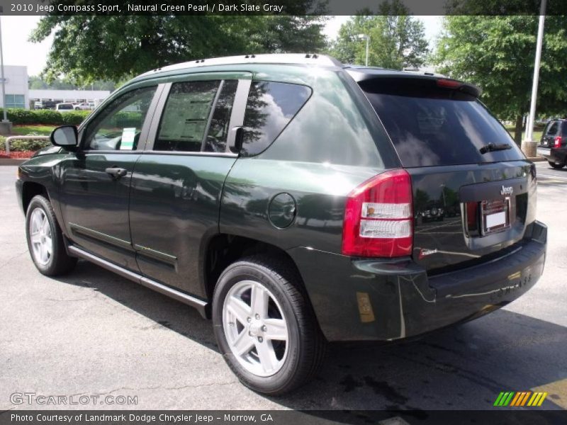 Natural Green Pearl / Dark Slate Gray 2010 Jeep Compass Sport