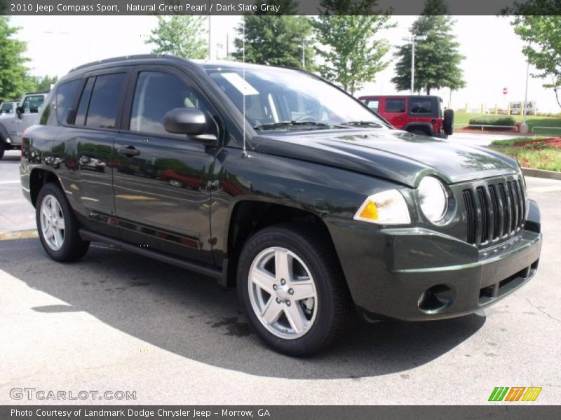 Natural Green Pearl / Dark Slate Gray 2010 Jeep Compass Sport
