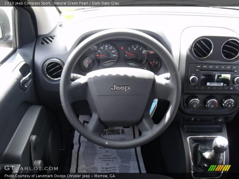 Natural Green Pearl / Dark Slate Gray 2010 Jeep Compass Sport