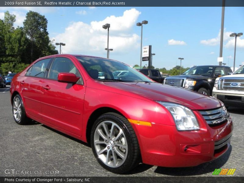 Redfire Metallic / Charcoal Black/Red Accents 2009 Ford Fusion SE