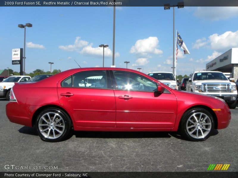 Redfire Metallic / Charcoal Black/Red Accents 2009 Ford Fusion SE