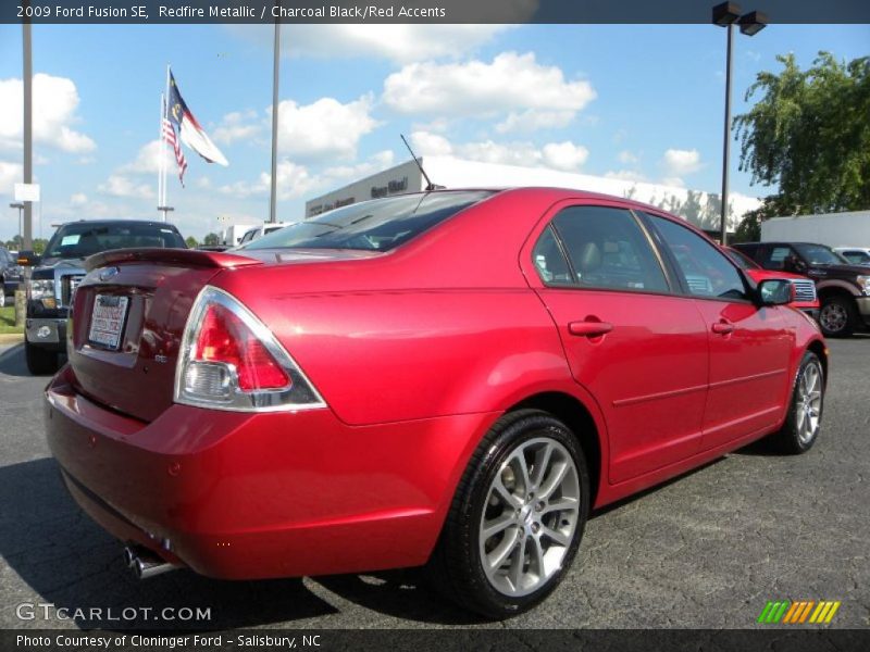 Redfire Metallic / Charcoal Black/Red Accents 2009 Ford Fusion SE