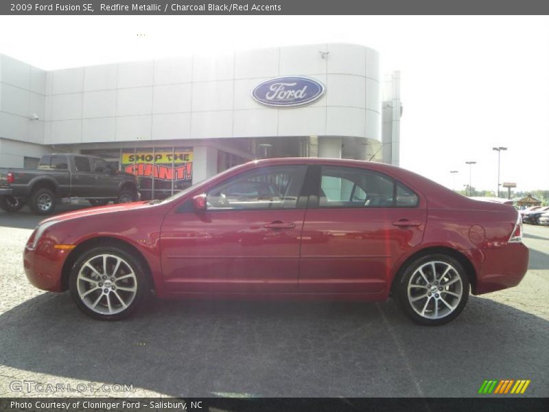Redfire Metallic / Charcoal Black/Red Accents 2009 Ford Fusion SE