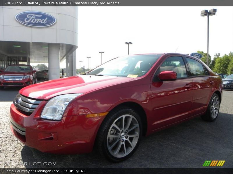 Redfire Metallic / Charcoal Black/Red Accents 2009 Ford Fusion SE