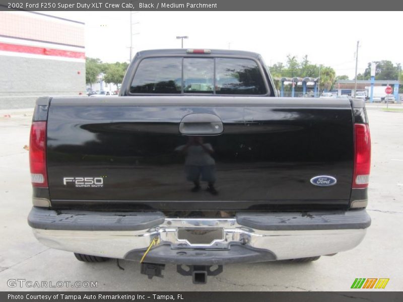 Black / Medium Parchment 2002 Ford F250 Super Duty XLT Crew Cab