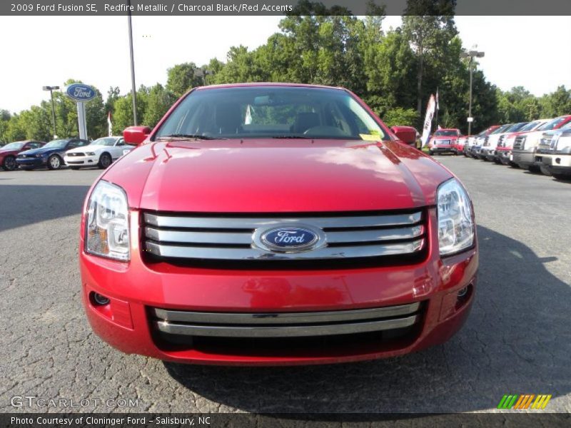 Redfire Metallic / Charcoal Black/Red Accents 2009 Ford Fusion SE