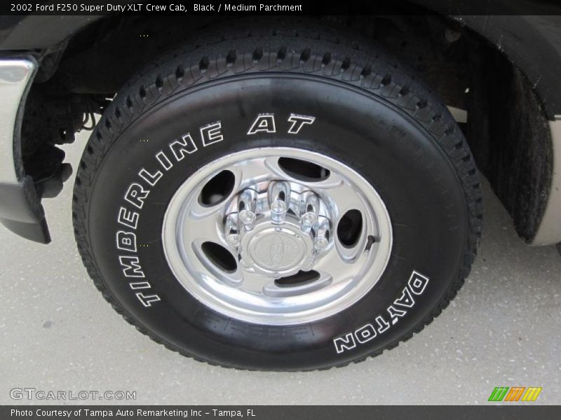 Black / Medium Parchment 2002 Ford F250 Super Duty XLT Crew Cab
