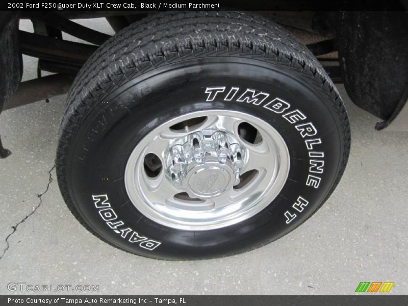 Black / Medium Parchment 2002 Ford F250 Super Duty XLT Crew Cab