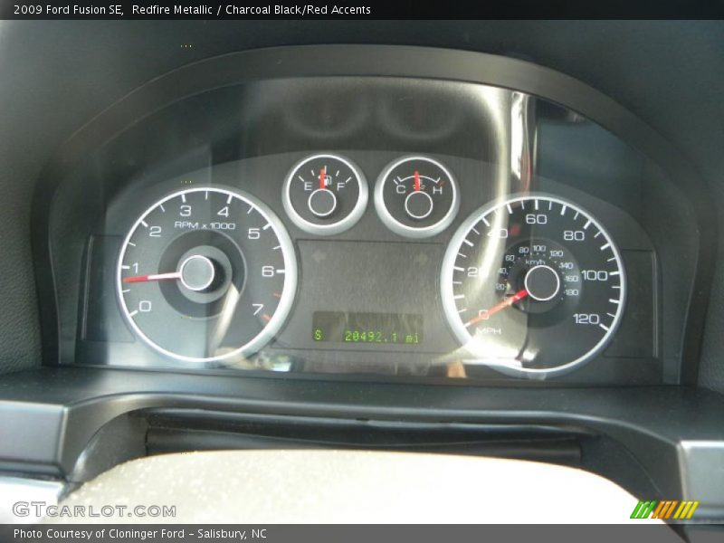 Redfire Metallic / Charcoal Black/Red Accents 2009 Ford Fusion SE
