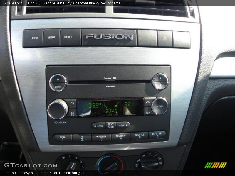 Redfire Metallic / Charcoal Black/Red Accents 2009 Ford Fusion SE