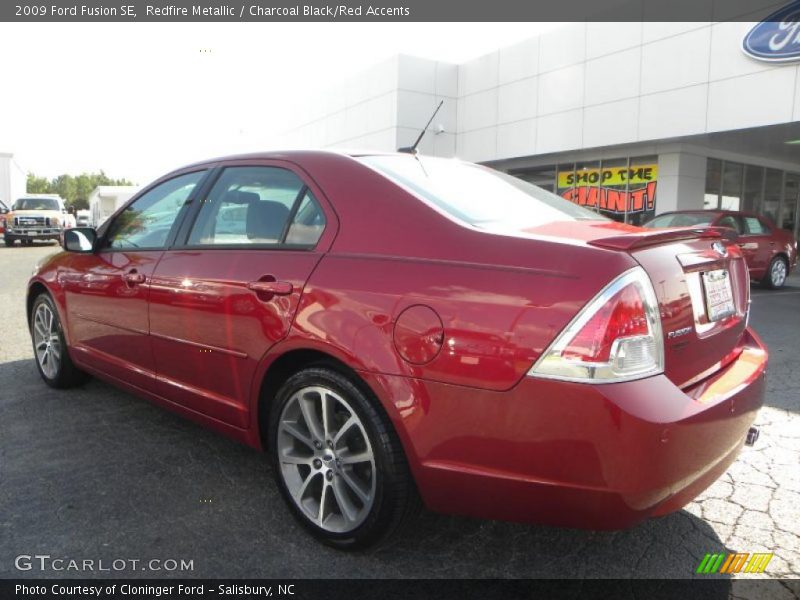 Redfire Metallic / Charcoal Black/Red Accents 2009 Ford Fusion SE