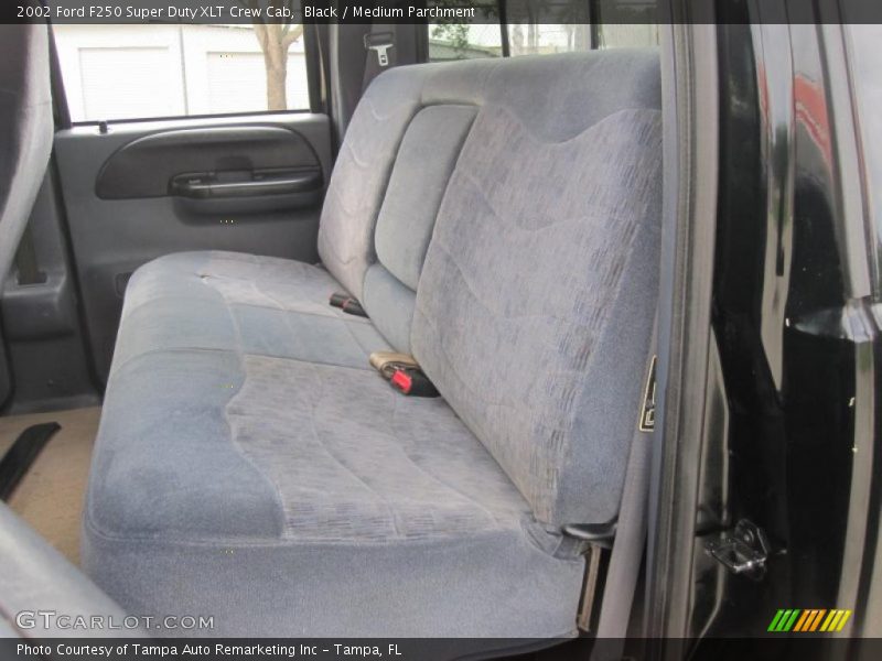 Black / Medium Parchment 2002 Ford F250 Super Duty XLT Crew Cab