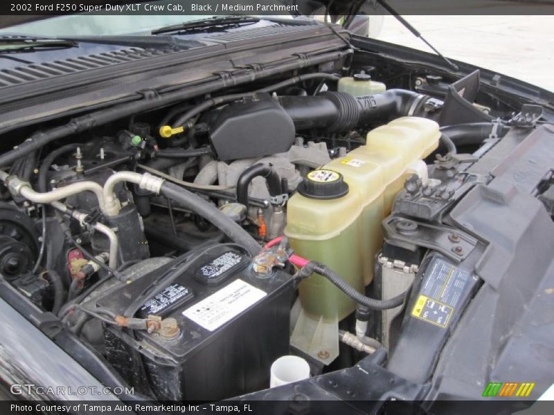 Black / Medium Parchment 2002 Ford F250 Super Duty XLT Crew Cab