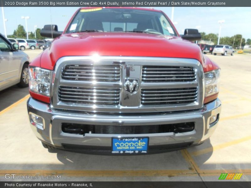 Inferno Red Crystal Pearl / Dark Slate/Medium Graystone 2010 Dodge Ram 3500 Big Horn Edition Crew Cab 4x4 Dually