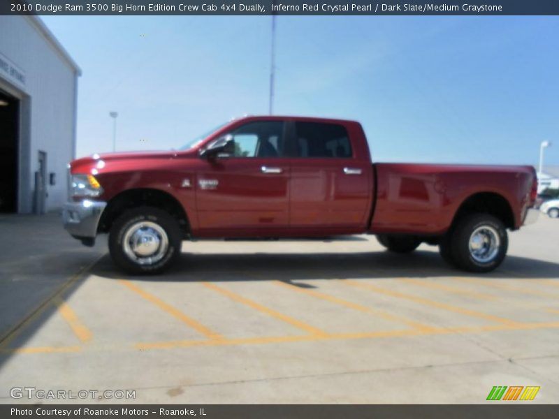 Inferno Red Crystal Pearl / Dark Slate/Medium Graystone 2010 Dodge Ram 3500 Big Horn Edition Crew Cab 4x4 Dually