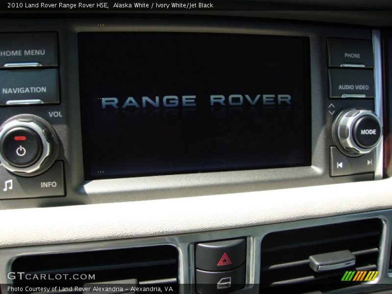 Alaska White / Ivory White/Jet Black 2010 Land Rover Range Rover HSE