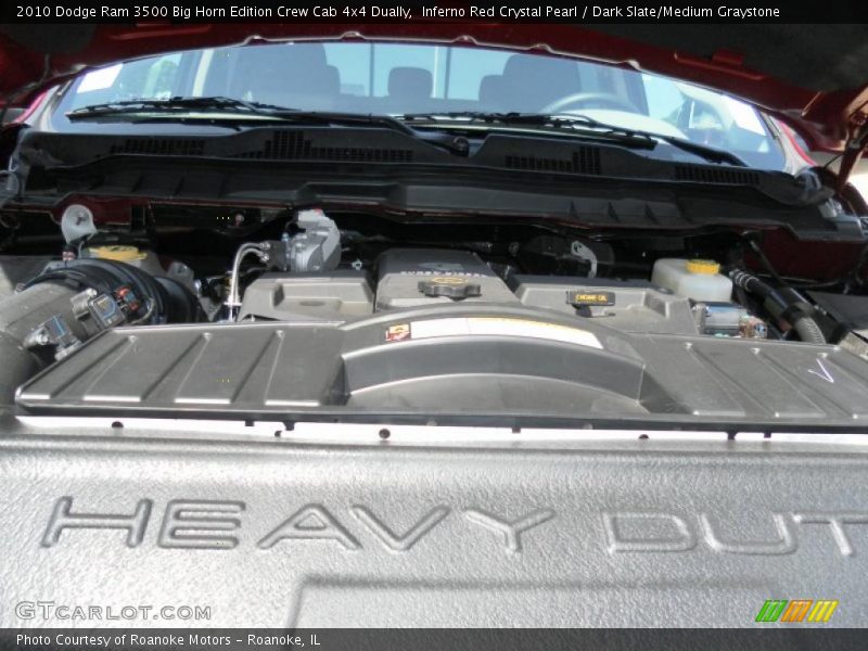 Inferno Red Crystal Pearl / Dark Slate/Medium Graystone 2010 Dodge Ram 3500 Big Horn Edition Crew Cab 4x4 Dually