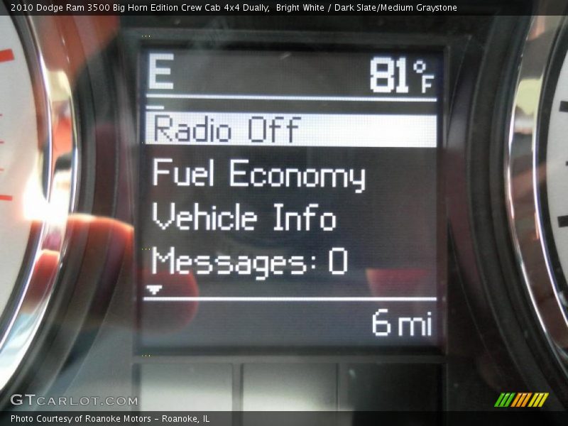 Bright White / Dark Slate/Medium Graystone 2010 Dodge Ram 3500 Big Horn Edition Crew Cab 4x4 Dually