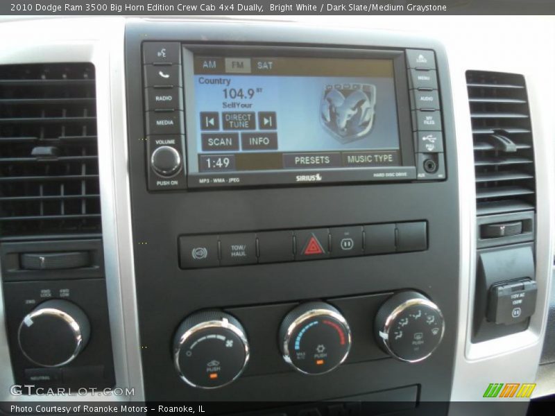 Bright White / Dark Slate/Medium Graystone 2010 Dodge Ram 3500 Big Horn Edition Crew Cab 4x4 Dually