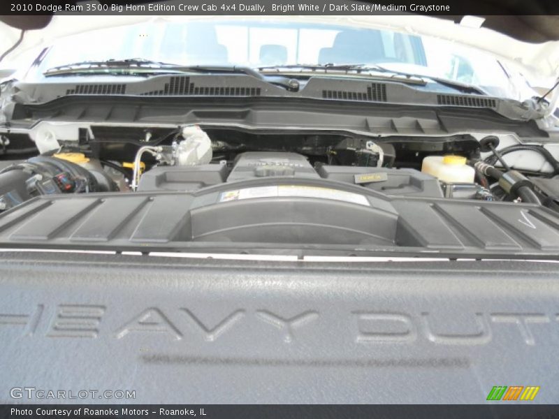 Bright White / Dark Slate/Medium Graystone 2010 Dodge Ram 3500 Big Horn Edition Crew Cab 4x4 Dually