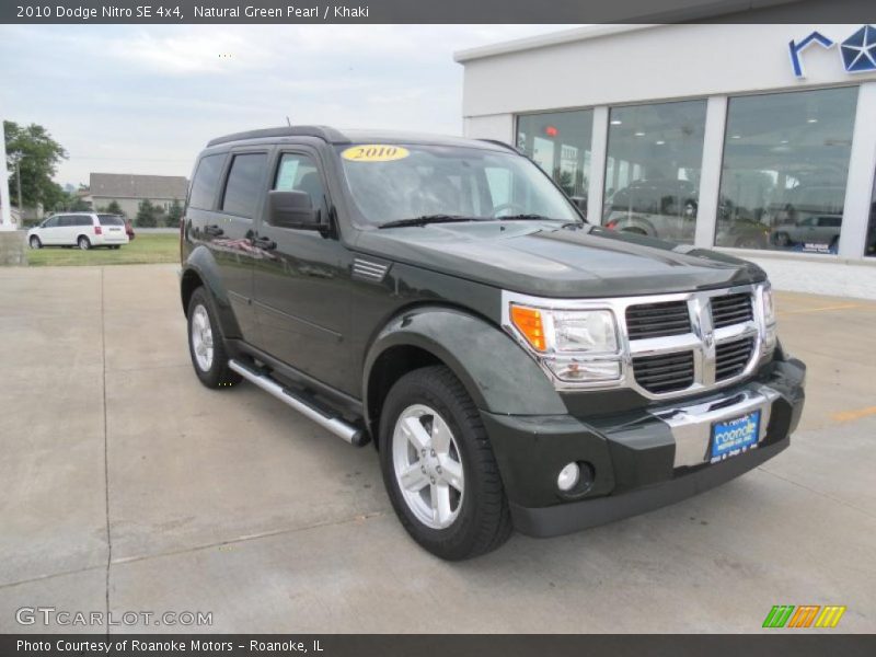 Natural Green Pearl / Khaki 2010 Dodge Nitro SE 4x4