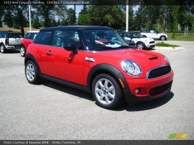 Chili Red / Grey/Carbon Black 2010 Mini Cooper S Hardtop