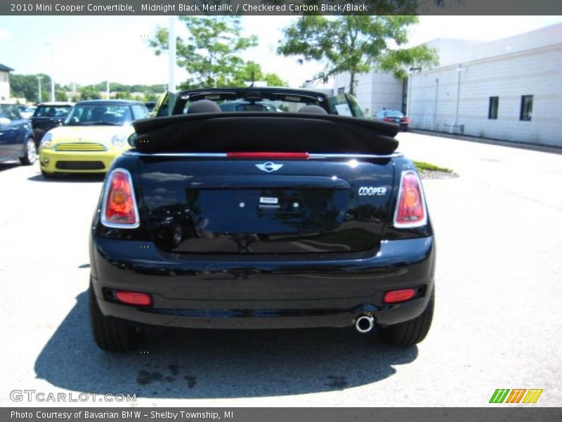 Midnight Black Metallic / Checkered Carbon Black/Black 2010 Mini Cooper Convertible