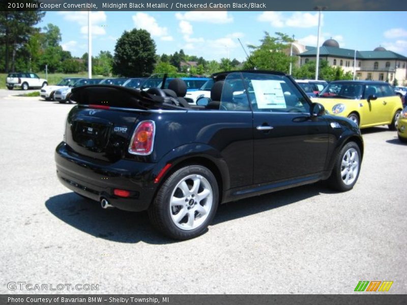 Midnight Black Metallic / Checkered Carbon Black/Black 2010 Mini Cooper Convertible
