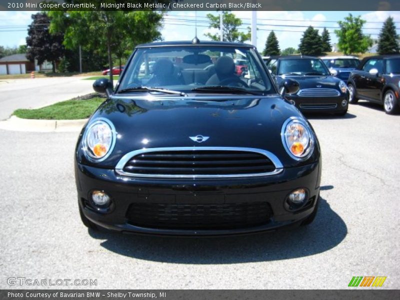 Midnight Black Metallic / Checkered Carbon Black/Black 2010 Mini Cooper Convertible