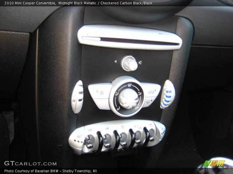 Midnight Black Metallic / Checkered Carbon Black/Black 2010 Mini Cooper Convertible