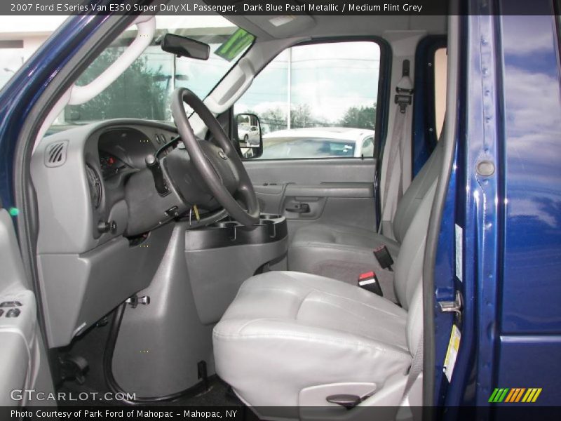 Dark Blue Pearl Metallic / Medium Flint Grey 2007 Ford E Series Van E350 Super Duty XL Passenger