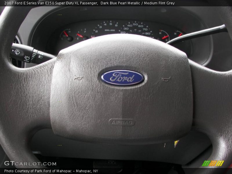 Dark Blue Pearl Metallic / Medium Flint Grey 2007 Ford E Series Van E350 Super Duty XL Passenger