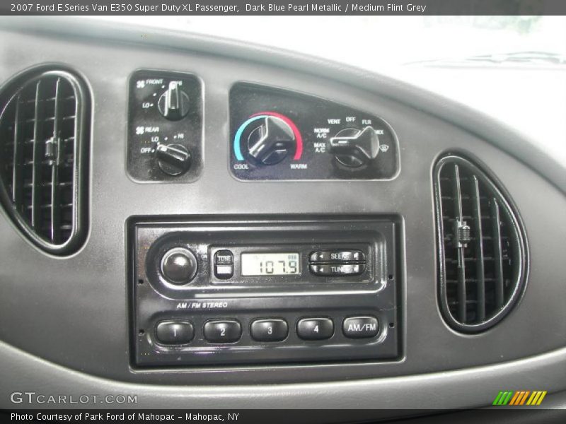 Dark Blue Pearl Metallic / Medium Flint Grey 2007 Ford E Series Van E350 Super Duty XL Passenger