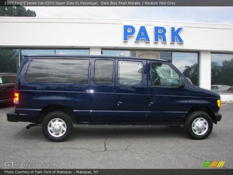 Dark Blue Pearl Metallic / Medium Flint Grey 2007 Ford E Series Van E350 Super Duty XL Passenger