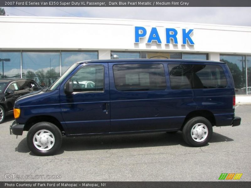 Dark Blue Pearl Metallic / Medium Flint Grey 2007 Ford E Series Van E350 Super Duty XL Passenger