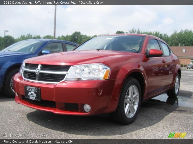 Inferno Red Crystal Pearl / Dark Slate Gray 2010 Dodge Avenger R/T
