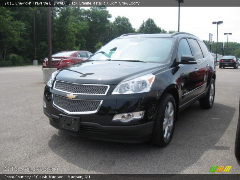 Black Granite Metallic / Light Gray/Ebony 2011 Chevrolet Traverse LTZ AWD