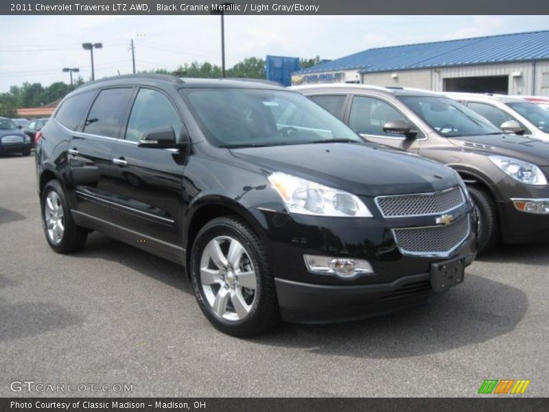 Black Granite Metallic / Light Gray/Ebony 2011 Chevrolet Traverse LTZ AWD
