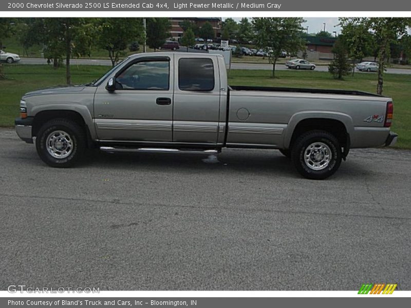Light Pewter Metallic / Medium Gray 2000 Chevrolet Silverado 2500 LS Extended Cab 4x4
