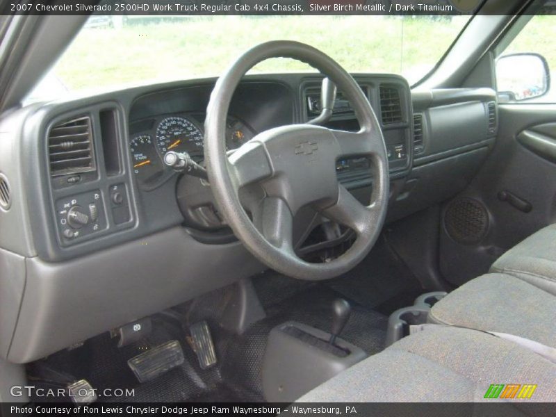 Silver Birch Metallic / Dark Titanium 2007 Chevrolet Silverado 2500HD Work Truck Regular Cab 4x4 Chassis