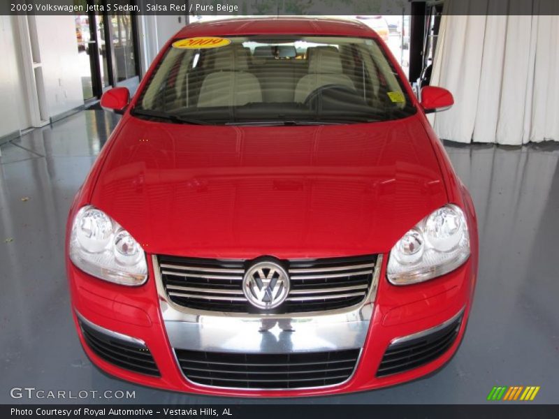 Salsa Red / Pure Beige 2009 Volkswagen Jetta S Sedan