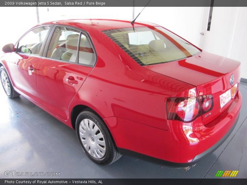 Salsa Red / Pure Beige 2009 Volkswagen Jetta S Sedan