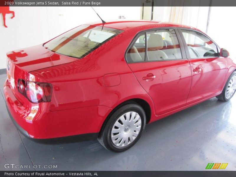 Salsa Red / Pure Beige 2009 Volkswagen Jetta S Sedan